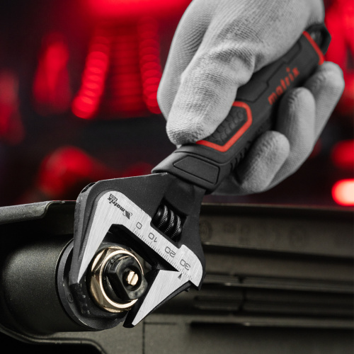 Ключ разводной, тонкие губки, фосфатированный, двухкомпонентная рукоятка, 200 мм, PRO Matrix по ценам производителя в Краснодаре с доставкой по всей России