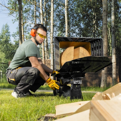 Дровокол электрический ELS7T-52, 2300 Вт, сила раскола 7т, макс. размеры полена D250 x 520 мм Denzel по ценам производителя в Краснодаре с доставкой по всей России