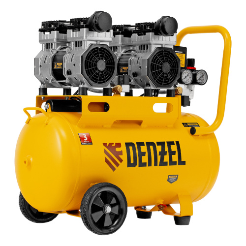 Компрессор безмасляный, малошумный DLS 1500/50, 1500 ВТ, 2x750, 50 л, 260 л/мин Denzel по ценам производителя в Краснодаре с доставкой по всей России