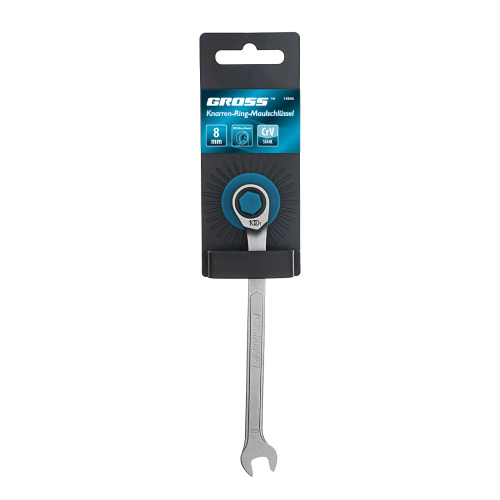 Ключ комбинированный трещоточный, 8 мм, количество зубьев 100 Gross по ценам производителя в Краснодаре с доставкой по всей России