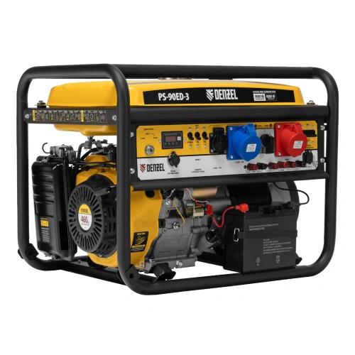 Генератор бензиновый PS 90 ED-3, 9.0 кВт, переключение режима 230 В/400 В, 25 л, электростартер Denzel по ценам производителя в Краснодаре с доставкой по всей России