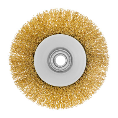 Щетка для УШМ, 125 мм, "Тарелка", витая нержавеющая проволока 0.3 мм, М14 Denzel по ценам производителя в Краснодаре с доставкой по всей России