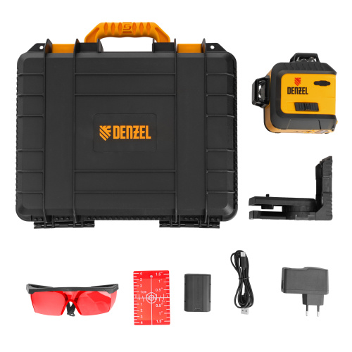Лазерный уровень мультипризменный LX 360-2 Red, 30 м, 635 нм, аккумулятор Li 2800 мАч, резьба 5/8" Denzel по ценам производителя в Краснодаре с доставкой по всей России