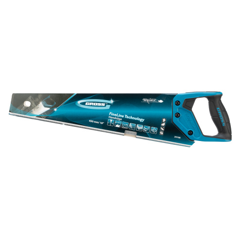 Ножовка по дереву "Piranha", 450 мм, 7-8 TPI, зуб-3D, каленый зуб, двухкомпонентная рукоятка Gross по ценам производителя в Краснодаре с доставкой по всей России