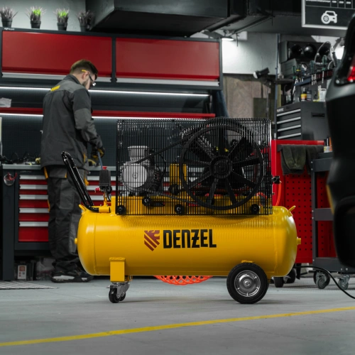 Компрессор воздушный рем. привод BCV 4000-T/100, 4,0 кВт, 100 литров, 690 л/мин Denzel по ценам производителя в Краснодаре с доставкой по всей России