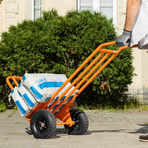 Тележка ручная 2-х колесная, усиленная, г/п 250кг, откидная платформа 530х400мм Сибртех по ценам производителя в Краснодаре с доставкой по всей России