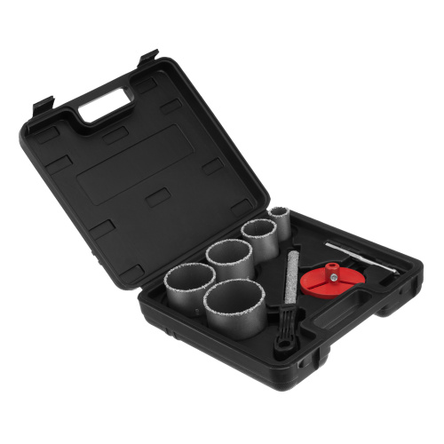 Набор коронок по керамической плитке, 33-53-67-73-83 мм, напил, в пластиковом боксе, шестигранный хвостовик Matrix по ценам производителя в Краснодаре с доставкой по всей России