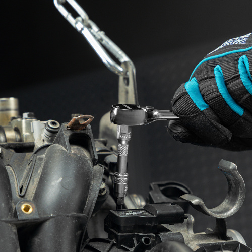 Ключ-трещотка 1/4", CrV, 120 зубьев, цельнометаллический, хром Gross по ценам производителя в Краснодаре с доставкой по всей России