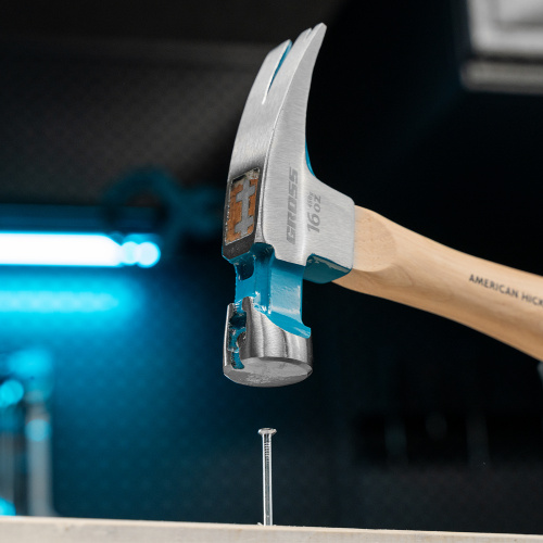 Молоток-гвоздодер, 450 г, угол 75, магнит, обрезиненная рукоятка American hickory GROSS по ценам производителя в Краснодаре с доставкой по всей России