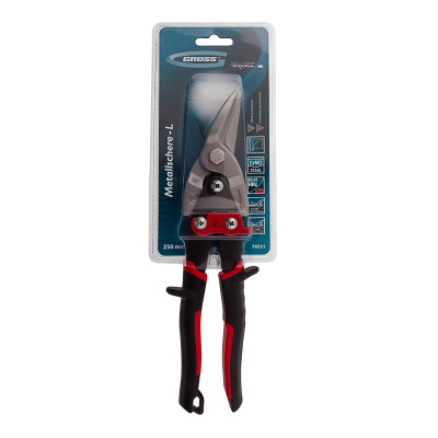 Ножницы по металлу "Piranha", 250 мм, прямой и левый рез, сталь СrMo, двухкомпонентные рукоятки Gross по ценам производителя в Краснодаре с доставкой по всей России