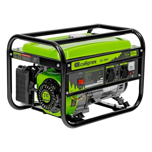 Генератор бензиновый БС-3500, 3.2 кВт, 230В, четырехтактный, 15 л, ручной стартер Сибртех по ценам производителя в Краснодаре с доставкой по всей России