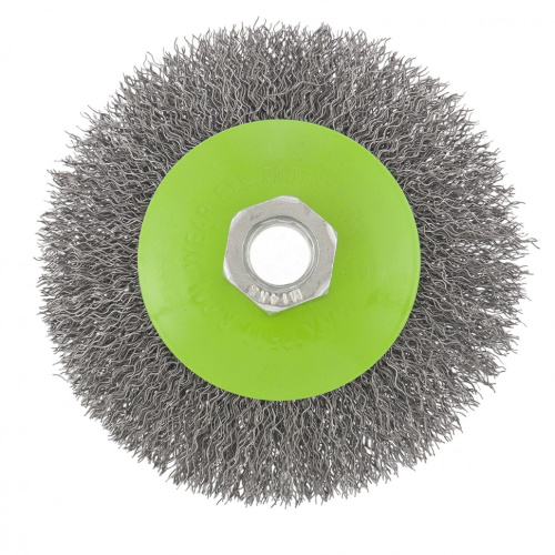 Щетка для УШМ, 100 мм, М14, "тарелка", витая проволока Сибртех по ценам производителя в Краснодаре с доставкой по всей России