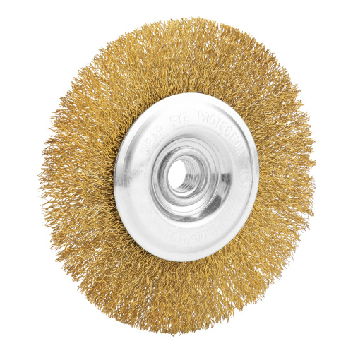 Щетка для УШМ, 125 мм, М14, плоская, латунированная витая проволока Matrix по ценам производителя в Краснодаре с доставкой по всей России