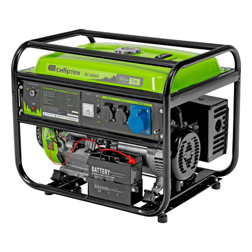 Генератор бензиновый БС-6500Э, 5.5 кВт, 230В, четырехтактный, 25 л, электростартер Сибртех по ценам производителя в Краснодаре с доставкой по всей России