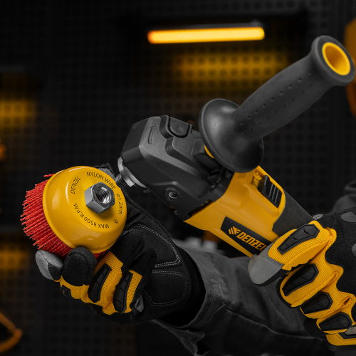 Щетка для УШМ, 100 мм, Чашка, нейлоновая щетина, М14 Denzel по ценам производителя в Краснодаре с доставкой по всей России