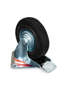 Колесо поворотное резина SCb 55 125 мм с тормозом (N) купить в Москве с доставкой по всей России | ProtosMarket.ru