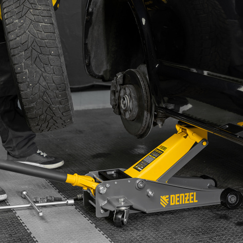 Домкрат гидравлический подкатной, 3 т, 125-470 мм, быстрый подъем, проф. Denzel по ценам производителя в Краснодаре с доставкой по всей России