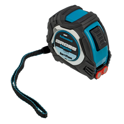 Рулетка Magnetisch 5 м х 19 мм,обрезиненный корпус,автоматическая фиксация,Нейлоновое покрытиеытие,зацеп с магнитом Gross по ценам производителя в Краснодаре с доставкой по всей России