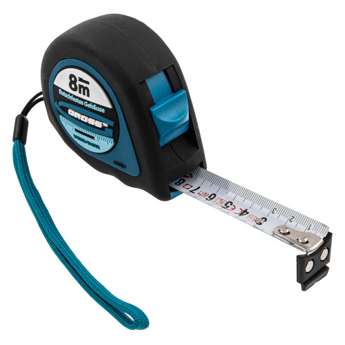 Рулетка "Ergonomisch",8 м x 25 мм,магнитный обрезиненный зацеп Gross по ценам производителя в Краснодаре с доставкой по всей России