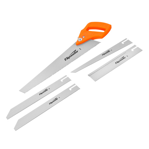 Ножовка по дереву, 350 мм, 5 сменных полотен, пластиковая рукоятка Sparta по ценам производителя в Краснодаре с доставкой по всей России