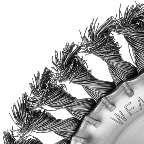 Щетка для УШМ 150 мм, посадка 22.2 мм, плоская, крученая проволока 0.5 мм Matrix по ценам производителя в Краснодаре с доставкой по всей России