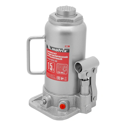 Домкрат гидравлический бутылочный, 15 т, высота подъема 230-460 мм Matrix по ценам производителя в Краснодаре с доставкой по всей России