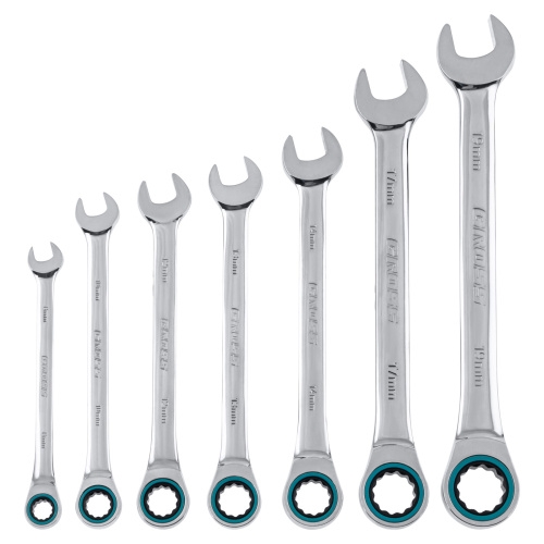 Набор ключей комбинированных с трещоткой, 8-19 мм, 7 шт, CrV Gross по ценам производителя в Краснодаре с доставкой по всей России