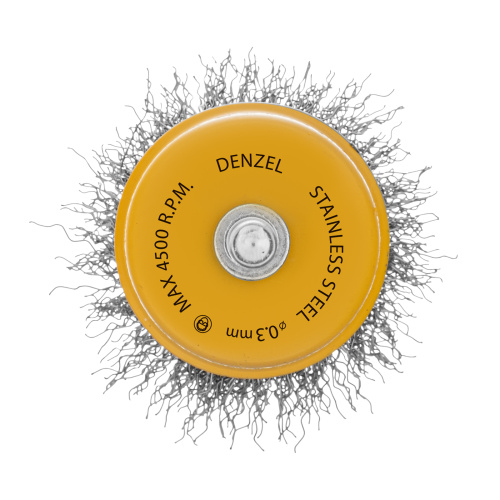 Щетка для дрели, 50 мм, Чашка, со шпилькой, нержавеющая витая проволока Denzel по ценам производителя в Краснодаре с доставкой по всей России