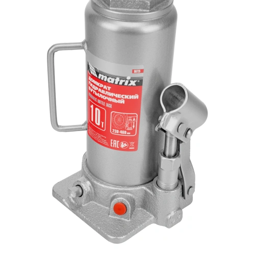 Домкрат гидравлический бутылочный, 10 т, высота подъема 230-460 мм Matrix купить в Москве с доставкой по всей России | ProtosMarket.ru