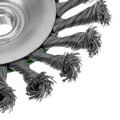 Щетка для УШМ, 125 мм, М14, "тарелка", крученая металлическая проволока Сибртех по ценам производителя в Краснодаре с доставкой по всей России