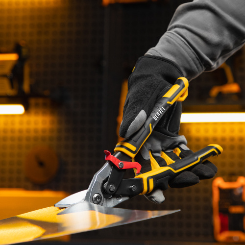 Ножницы по металлу, 270 мм, прямой и левый рез, сталь-СrMo, трехкомпонентные рукоятки Denzel по ценам производителя в Краснодаре с доставкой по всей России