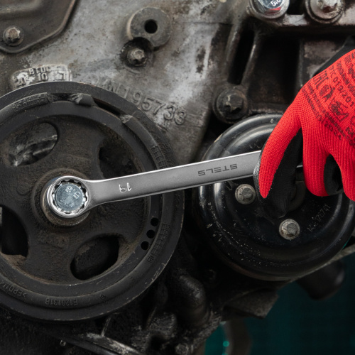 Ключ комбинированный, 19 мм, CrV, матовый хром Stels по ценам производителя в Краснодаре с доставкой по всей России