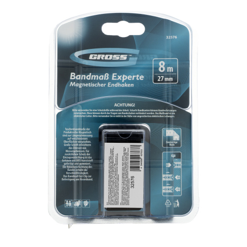Рулетка Experte,8 м x 27 мм,двухкомпонентный корпус,магнит,двухсторонняя разметка,нейлон Gross по ценам производителя в Краснодаре с доставкой по всей России