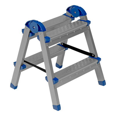 Стремянка двухсторонняя 2 ступени, сталь профиль, стальные ступени, Россия Сибртех по ценам производителя в Краснодаре с доставкой по всей России