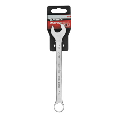 Ключ комбинированный, 15 мм, CrV, матовый хром Matrix по ценам производителя в Краснодаре с доставкой по всей России