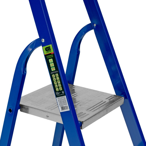 Стремянка, 4 ступени, стальной профиль, алюминиевые ступени Сибртех по ценам производителя в Краснодаре с доставкой по всей России