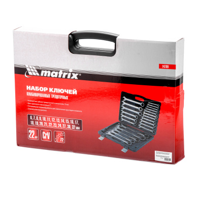 Набор ключей комбинированных, трещоточных 22 шт. Matrix по ценам производителя в Краснодаре с доставкой по всей России