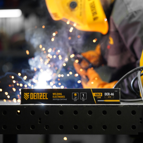Электроды DER-46 Goldline, диам. 3 мм, 1 кг, рутил-целлюлозное покрытие Denzel по ценам производителя в Краснодаре с доставкой по всей России