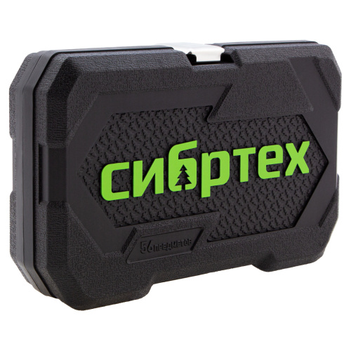 Набор инструментов 56 предметов, CrV, 1/4" Сибртех по ценам производителя в Краснодаре с доставкой по всей России