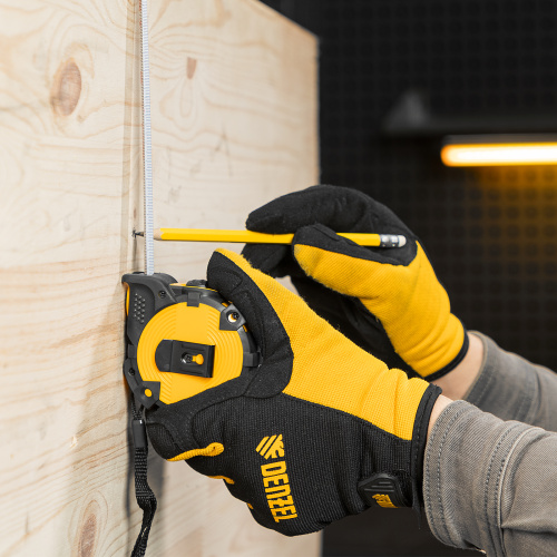 Рулетка 5м х 19мм, автоматич. фиксац., нейлон. покрытие, магнит. зацеп, двухстор. разметка Denzel по ценам производителя в Краснодаре с доставкой по всей России