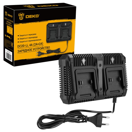 Двойное зарядное устройство DEKO DC20-Li, 4А (2А+2А) по ценам производителя в Краснодаре с доставкой по всей России