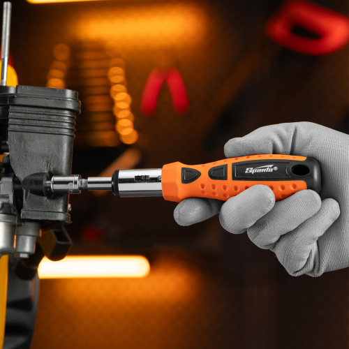 Отвертка реверсивная, биты, головки торцевые, 14 шт, Sparta по ценам производителя в Краснодаре с доставкой по всей России