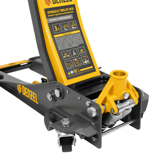 Домкрат гидравлический подкатной, 3 т, 75-500 мм, быстрый подъем, низкий подхват, проф. Denzel по ценам производителя в Краснодаре с доставкой по всей России
