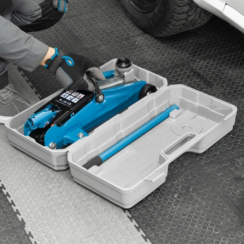 Домкрат гидравлический подкатной, 2 т, h подъема 140-340 мм, в кейсе Stels по ценам производителя в Краснодаре с доставкой по всей России