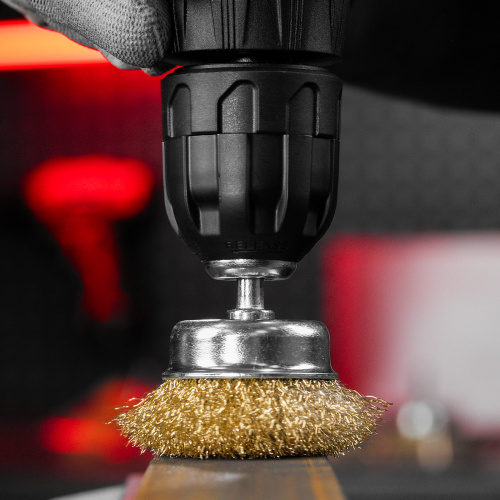 Набор щеток для дрели, 3 шт, 1 плоская, 65 мм, 50 мм "чашка", ручная металлическая Matrix по ценам производителя в Краснодаре с доставкой по всей России