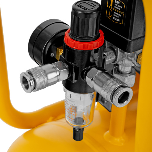 Компрессор безмасляный, малошумный DLS 2200/50, 2200 Вт, 2x1100, 50 л, 380 л/мин Denzel по ценам производителя в Краснодаре с доставкой по всей России