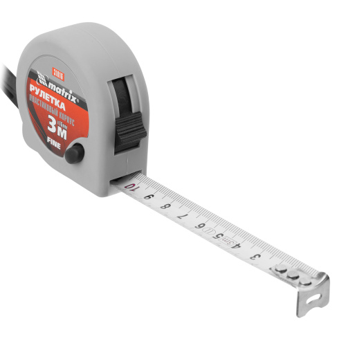 Рулетка Fine,3 м х 16 мм,пластиковый корпус Matrix по ценам производителя в Краснодаре с доставкой по всей России