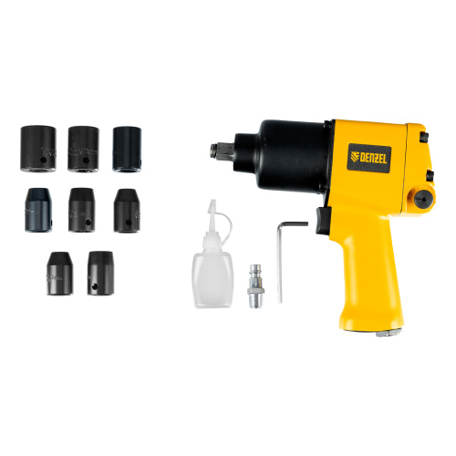 Ударный пневмогайковерт IW860+набор головок, 1/2", 7000 об/мин, 868 Нм Denzel по ценам производителя в Краснодаре с доставкой по всей России