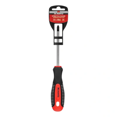 Отвертка Fusion, PZ2 x 100 мм, CrV, трехкомпонентная рукоятка "Anti slip" Matrix по ценам производителя в Краснодаре с доставкой по всей России