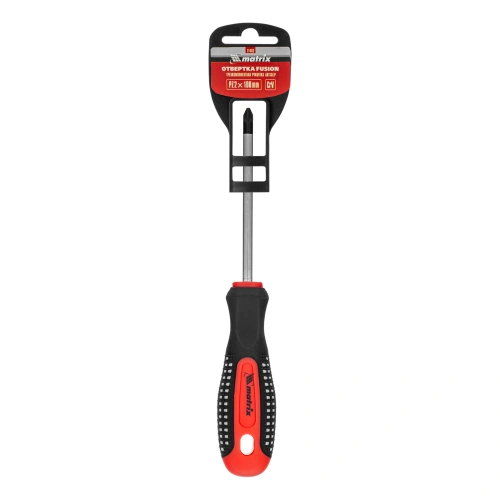 Отвертка Fusion, PZ2 x 100 мм, CrV, трехкомпонентная рукоятка "Anti slip" Matrix по ценам производителя в Краснодаре с доставкой по всей России